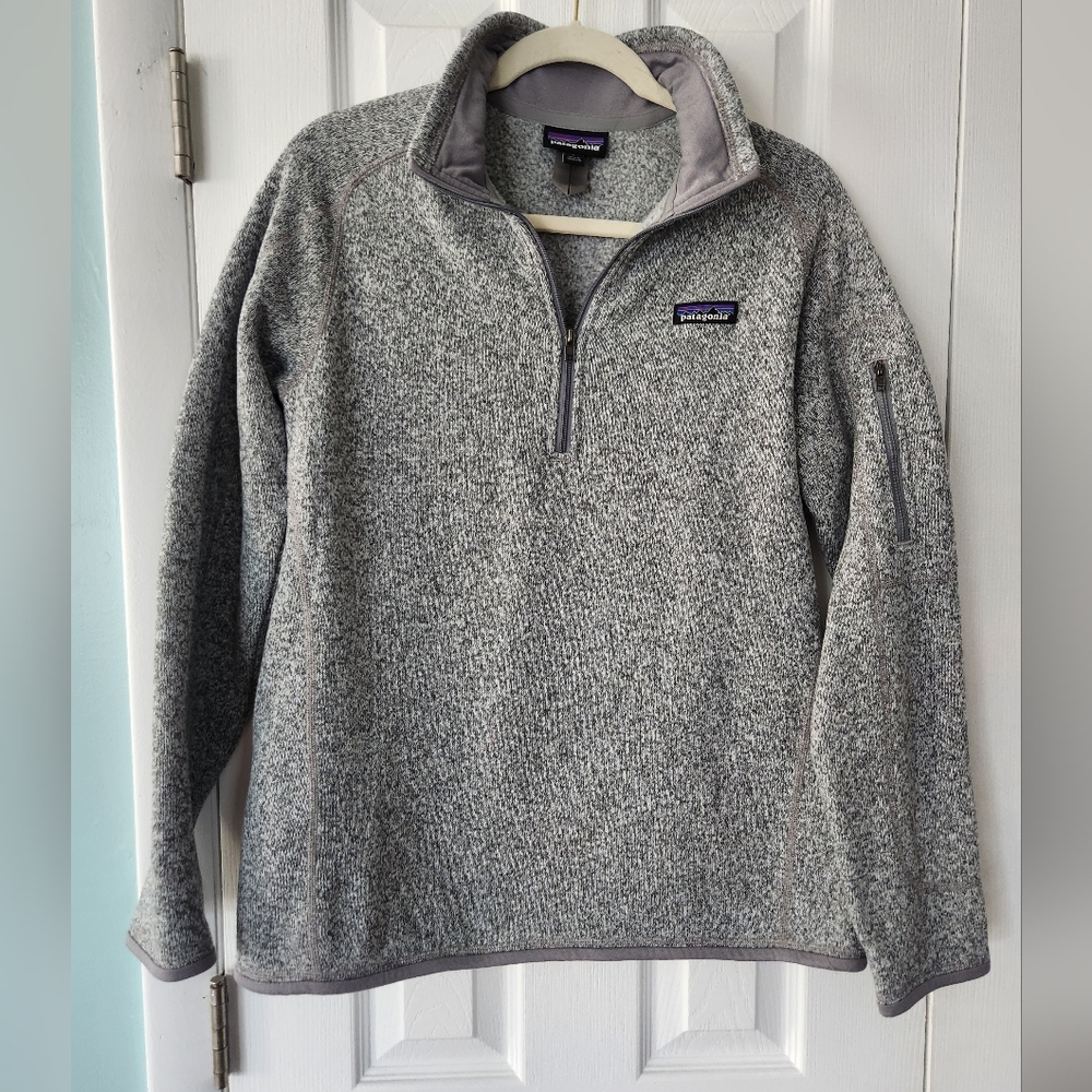 Patagonia Better Sweater Gray 1/4 Zip Fleece Pullover L